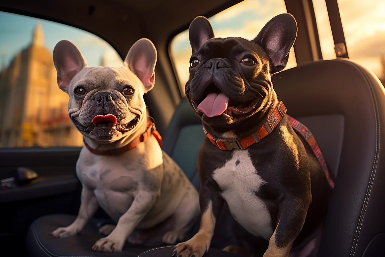 Dodge Charger Dog Car Seat for French Bulldogs